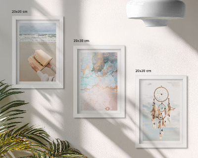 Posterpaket Abstrakt havsläsningsbok och boho drömfångare