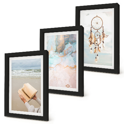 Posterpaket Abstrakt havsläsningsbok och boho drömfångare
