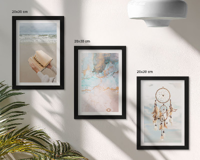 Posterpaket Abstrakt havsläsningsbok och boho drömfångare