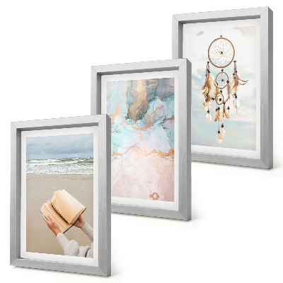 Posterpaket Abstrakt havsläsningsbok och boho drömfångare