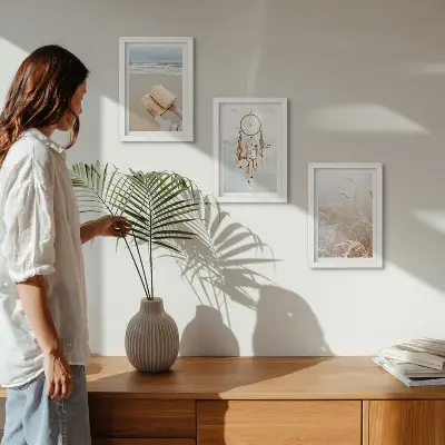 Posterpaket med fridfulla landskap och sommarvyer i bohemisk stil