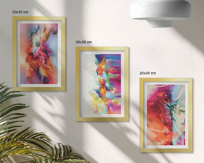 Posterpaket Färgglada abstraktioner med dynamiska former och figurer