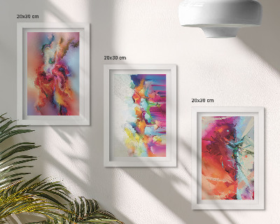 Posterpaket Färgglada abstraktioner med dynamiska former och figurer