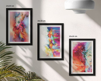 Posterpaket Färgglada abstraktioner med dynamiska former och figurer