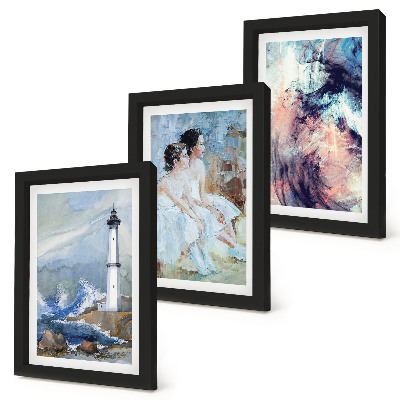 Posterpaket Målad abstrakt fyr och dansare