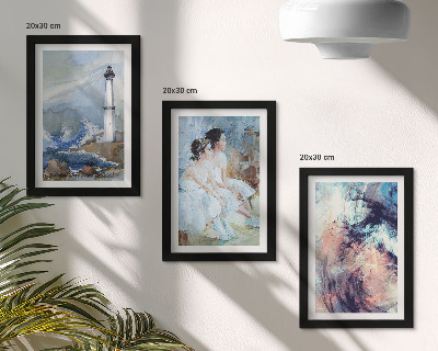 Posterpaket Målad abstrakt fyr och dansare