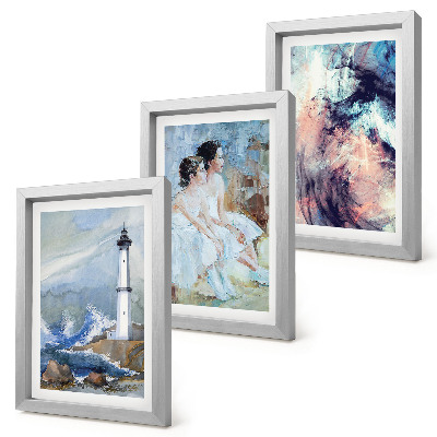 Posterpaket Målad abstrakt fyr och dansare
