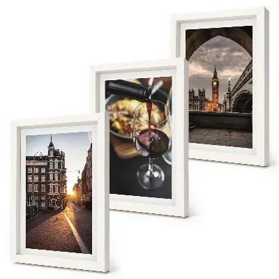 Posterpaket med motiv av stad, mat och utsikt över London