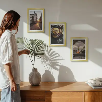 Posterpaket med motiv av stad, mat och utsikt över London