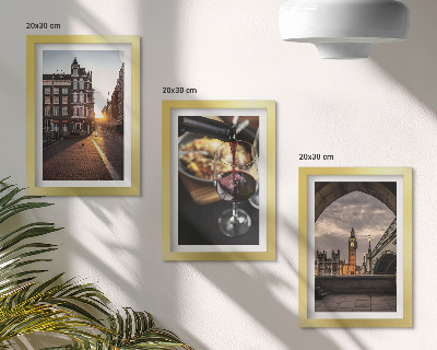 Posterpaket En uppsättning bilder med en stad, mat och en utsikt över London