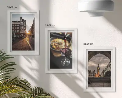 Posterpaket med motiv av stad, mat och utsikt över London