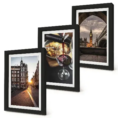 Posterpaket med motiv av stad, mat och utsikt över London