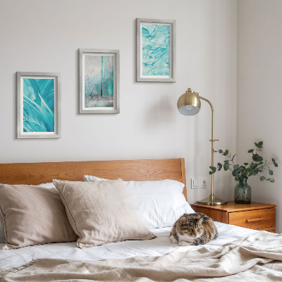 Posterpaket Nyanser av blått i delikata abstrakta mönster