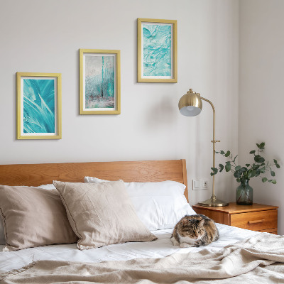 Posterpaket Nyanser av blått i delikata abstrakta mönster