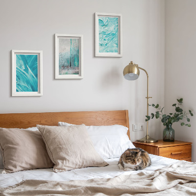 Posterpaket Nyanser av blått i delikata abstrakta mönster