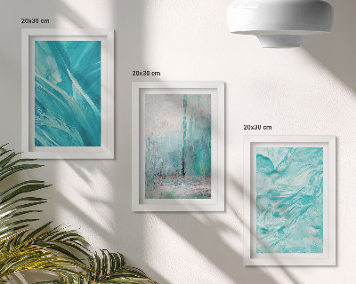 Posterpaket Nyanser av blått i delikata abstrakta mönster