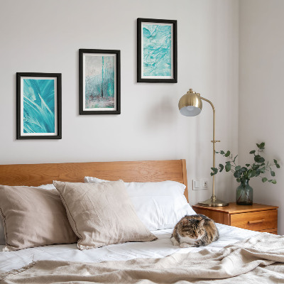 Posterpaket Nyanser av blått i delikata abstrakta mönster