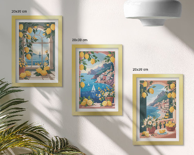 Posterpaket Havsutsiktsfönster med italienska citroner