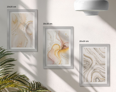 Posterpaket Abstrakta varma mönster eleganta motiv