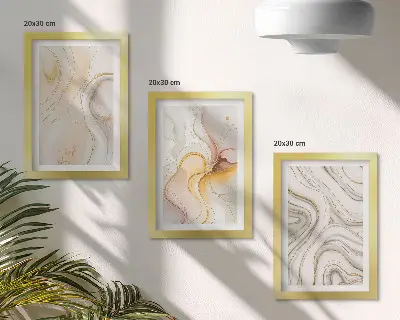 Posterpaket abstrakta varma mönster med eleganta motiv