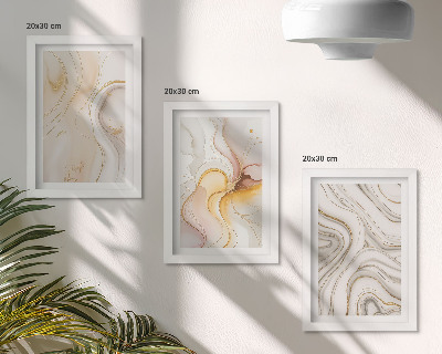 Posterpaket Abstrakta varma mönster eleganta motiv