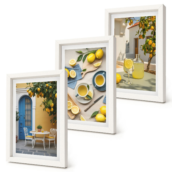 Posterpaket Citroner lemonad blå dörrar sommarvyer