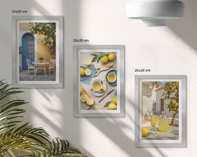 Posterpaket Citroner lemonad blå dörrar sommarvyer