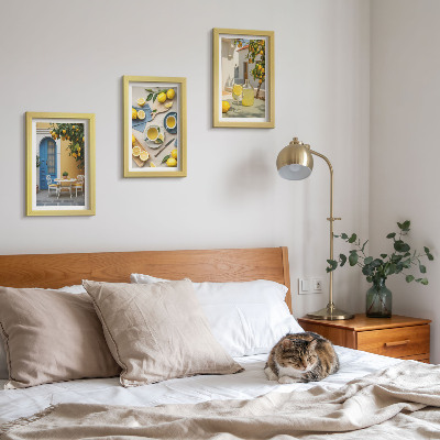 Posterpaket Citroner lemonad blå dörrar sommarvyer