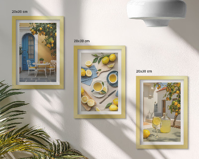 Posterpaket Citroner lemonad blå dörrar sommarvyer