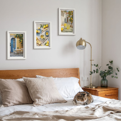 Posterpaket Citroner lemonad blå dörrar sommarvyer