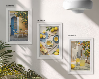 Posterpaket Citroner lemonad blå dörrar sommarvyer