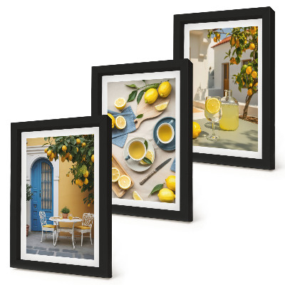 Posterpaket Citroner lemonad blå dörrar sommarvyer