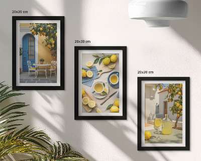 Posterpaket Citroner lemonad blå dörrar sommarvyer