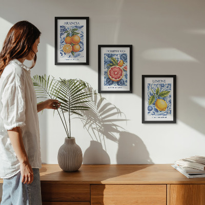 Posterpaket Vintage citrusfrukter illustrationer