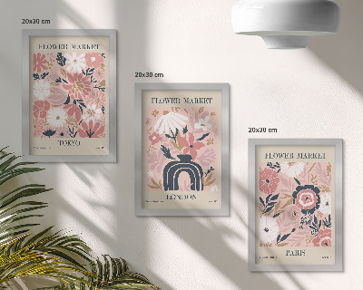 Posterpaket Blommotiv i Tokyo, London och Paris