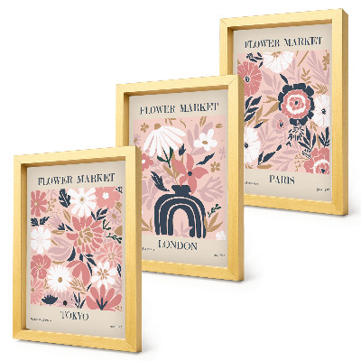 Posterpaket Blommotiv i Tokyo, London och Paris