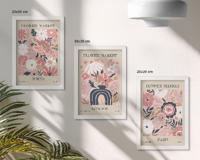Posterpaket Blommotiv i Tokyo, London och Paris