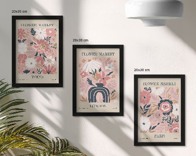 Posterpaket Blommotiv i Tokyo, London och Paris