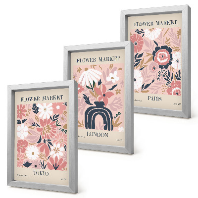 Posterpaket Blommotiv i Tokyo, London och Paris
