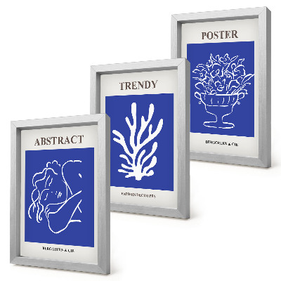 Tavelvägg med 3 tavlor Snygga blå affischer av Henri Matisse