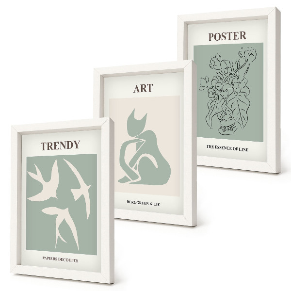 Tavelvägg med 3 tavlor Snygga illustrationer av Henri Matisse