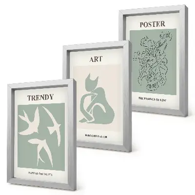 Tavelvägg med 3 tavlor med snygga illustrationer av Henri Matisse