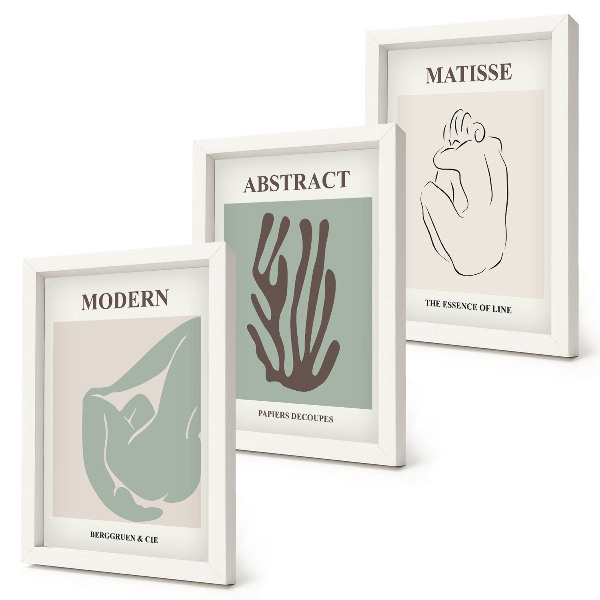 Posterpaket Snygga målningar med abstrakta motiv av Henri Matisse