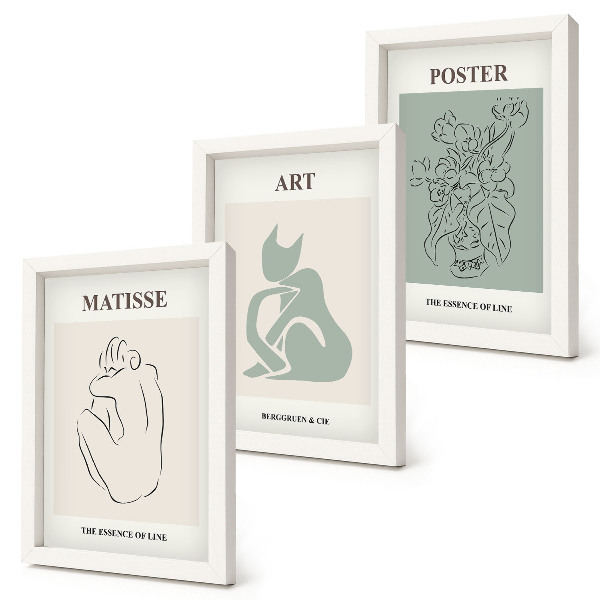 Posterpaket Posters i beige och gröna nyanser av Henri Matisse