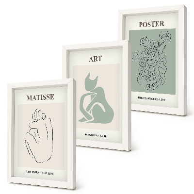 Posterpaket Posters i beige och gröna nyanser av Henri Matisse