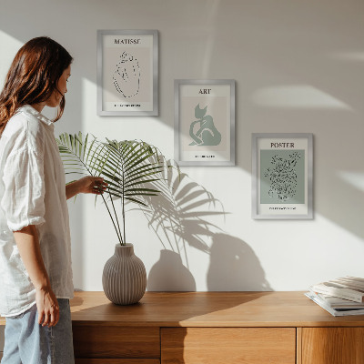 Posterpaket Posters i beige och gröna nyanser av Henri Matisse