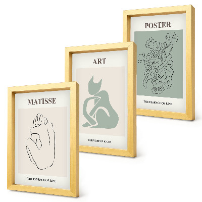 Posterpaket Posters i beige och gröna nyanser av Henri Matisse