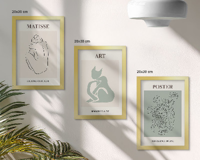Posterpaket Posters i beige och gröna nyanser av Henri Matisse