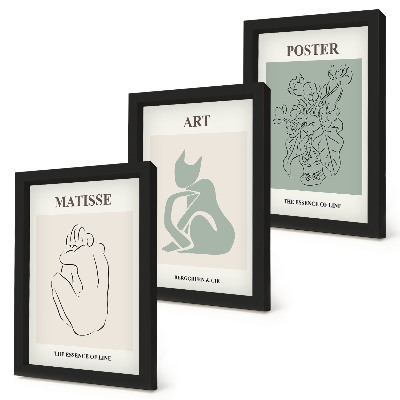 Posterpaket Posters i beige och gröna nyanser av Henri Matisse