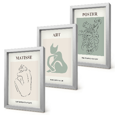 Posterpaket Posters i beige och gröna nyanser av Henri Matisse